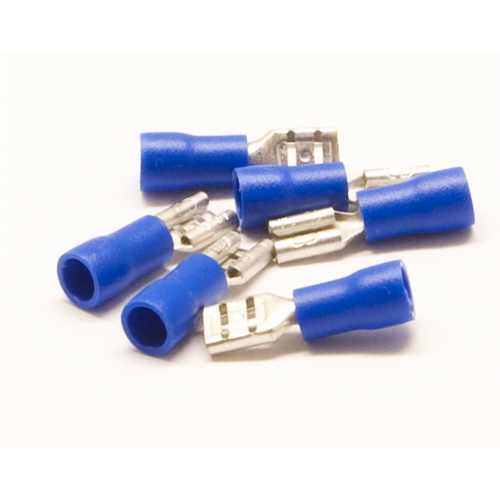 14 - 16 Gauge Blue Female Quick Disconnect - 100 per Bag
