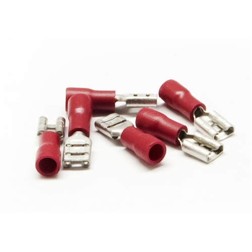 18 - 22 Gauge Red Female Quick Disconnect - 100 per Bag