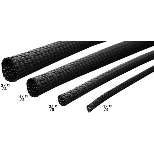 100 ft. Spool of .75 in. Black Expandable Sleeving Tube
