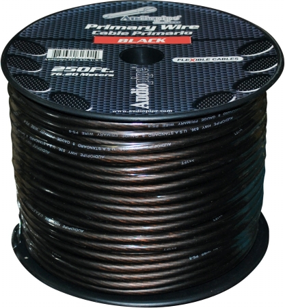 Picture of AUDIOP PW8BK 8 Gauge 250 ft. Spool Oxygen Free Power Cable - Black