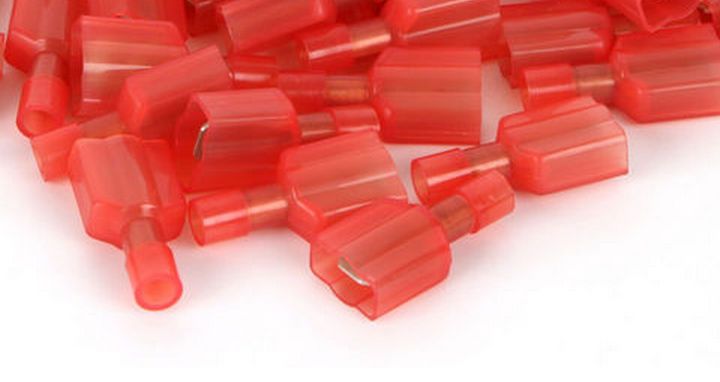 22-18 Gauge Red Fully Insulated Quick Disconnect Connector