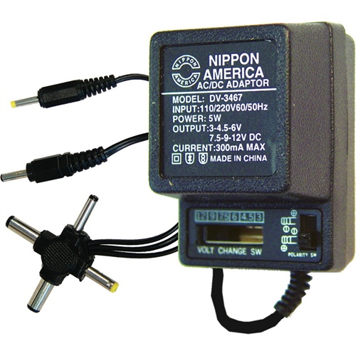 Picture of AUDIOP DV3467 Nippon Ac-Dc 300ma Power Adapter 6 Way Universal Plug