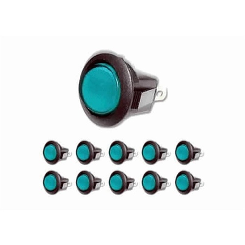 Picture of AUDIOP EC1217BLUE 10 Pack Switch Round Rocker with Blue Led