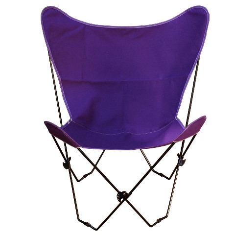 Picture of Algoma Net Company 405302 Butterfly Chair and Cover Combination with Black Frame - Purple