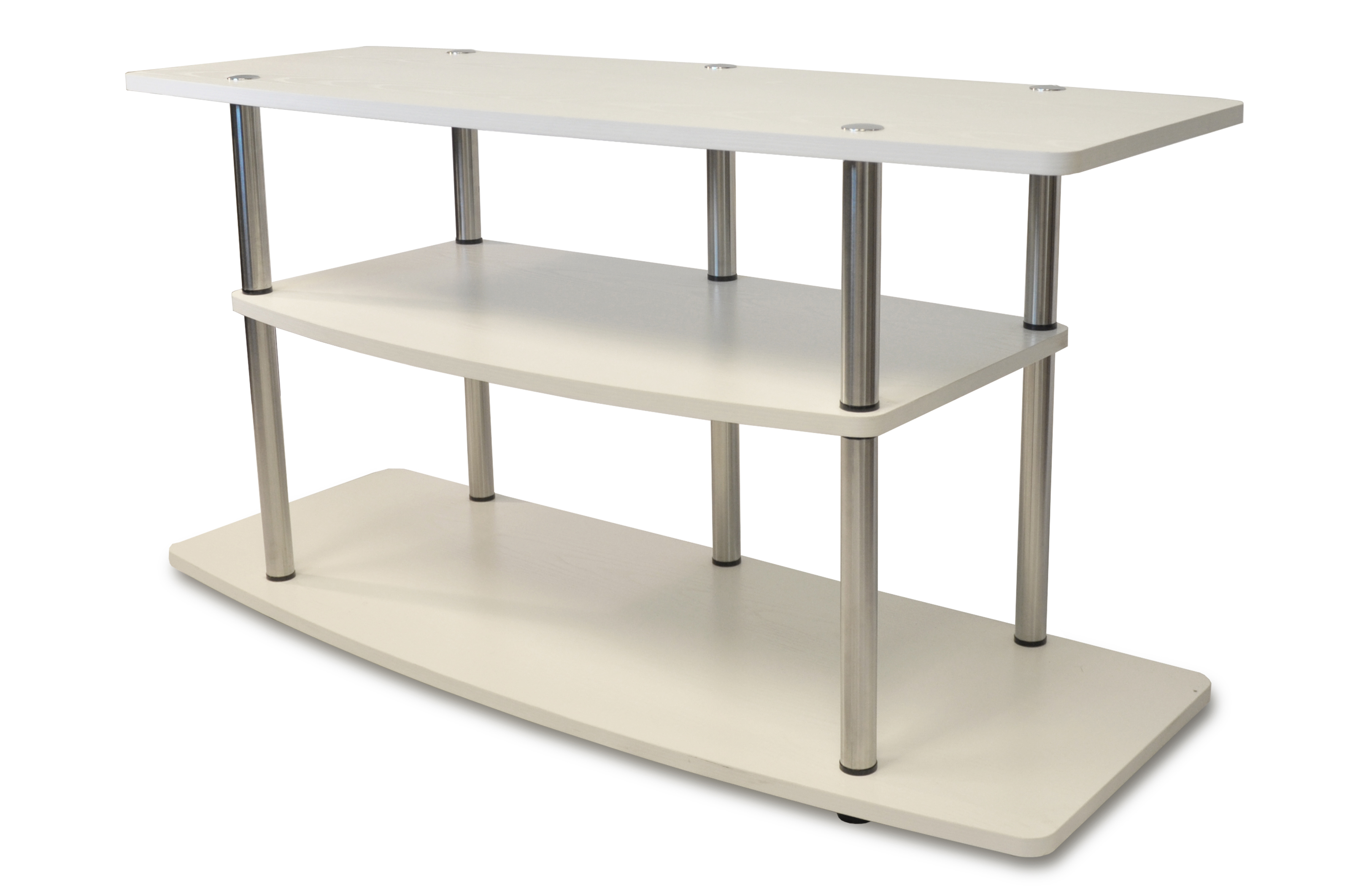 Picture of Convenience Concepts 131031W Designs2Go No Tools 3 Tier Wide TV Stand - White