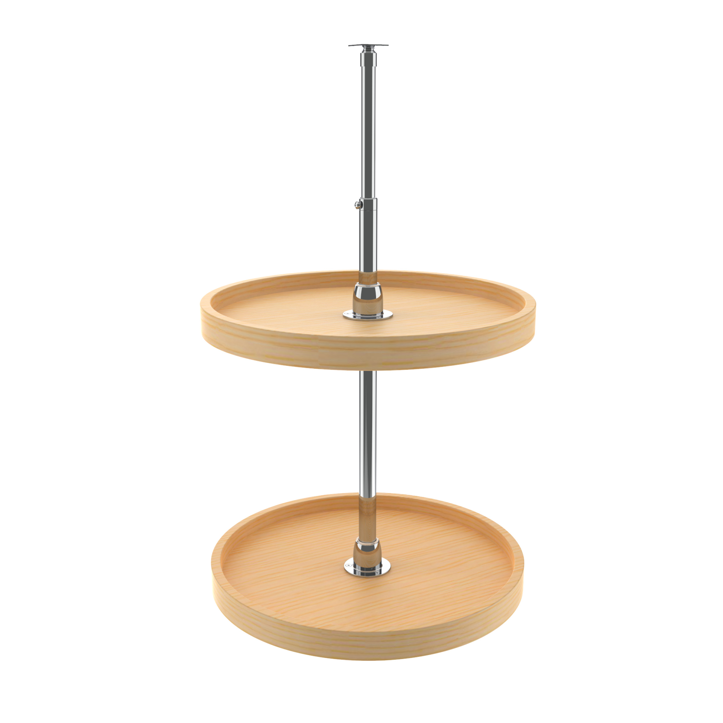 Rev A Shelf Rs4Wls072.18.52 18 In. Full Circle Wood Classic 2 Shelf Corner Lazy Susans