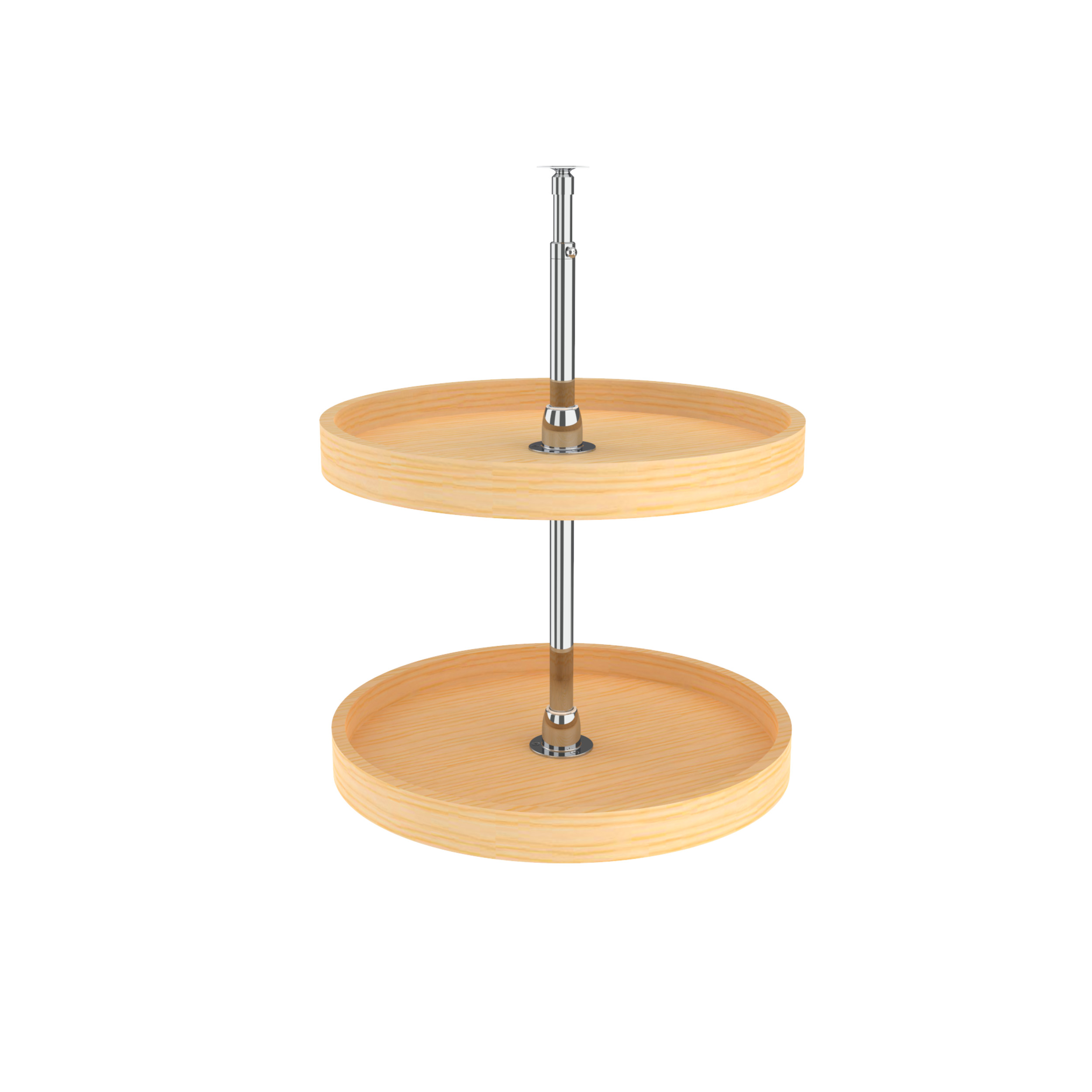 Rev A Shelf Rs4Wls072.22.52 22 In. Full Circle Wood Classic 2 Shelf Corner Lazy Susans