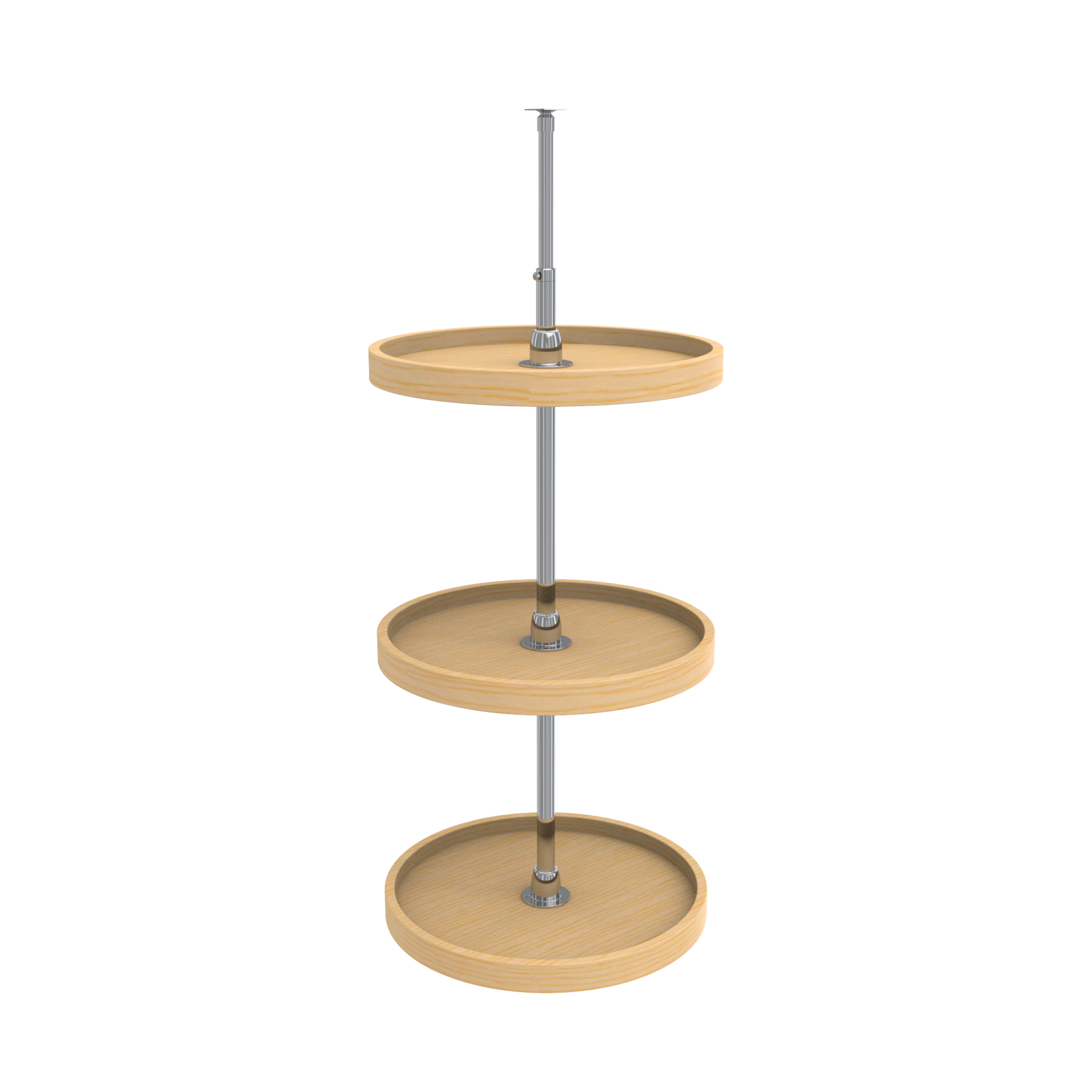Rev A Shelf Rs4Wls073.18.536 18 In. Full Circle Wood Classic 3 Shelf Corner Lazy Susans
