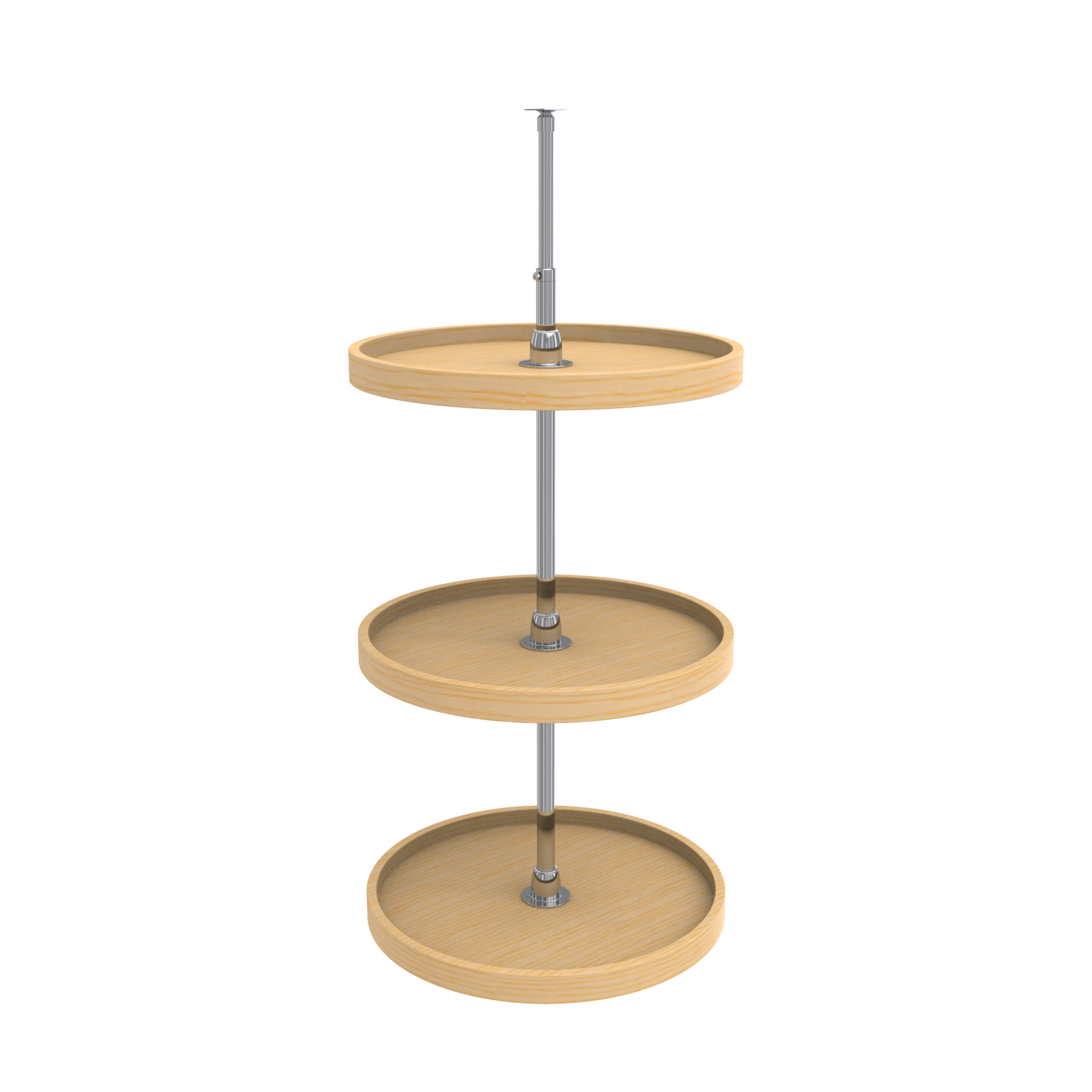 Rev A Shelf Rs4Wls073.20.536 20 In. Full Circle Wood Classic 3 Shelf Corner Lazy Susans