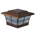Classy Caps Mfg Inc SL086 6X6 COPPER PLATED PRESTIGE SOLAR POST CAP Classy Caps Mfg Inc SL086 6X6 COPPER PLATED PRESTIGE SOLAR POST CAP