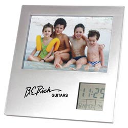 Dual Position Frame - Silver - 4x6 - Swiveling Clock Display