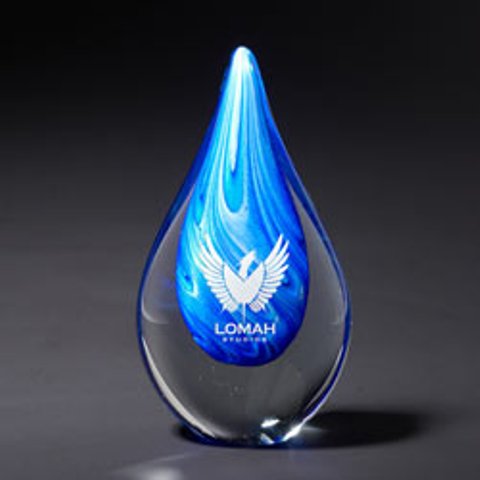 Picture of Magnet Group IC366 Cyan Swirl Crystal by Benchmark