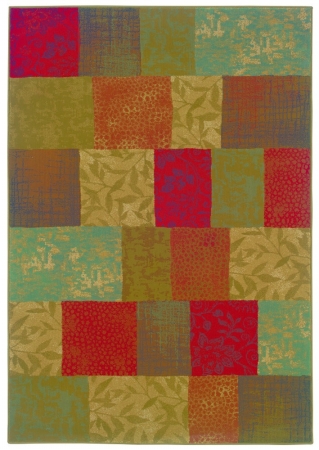 Oriental Weavers Hudson 030C1 10x13 Rectangle - Green/ Red-Polypropylene