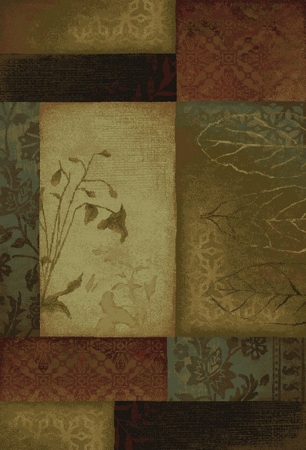 Oriental Weavers Hudson 040A1 2x3  Rectangle - Beige/ Green-Polypropylene