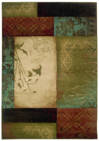 Oriental Weavers Hudson 040A1 10x13  Rectangle - Beige/ Green-Polypropylene