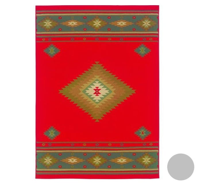 Oriental Weavers Hudson 087K1 8' Round  Round - Red/ Green-Polypropylene
