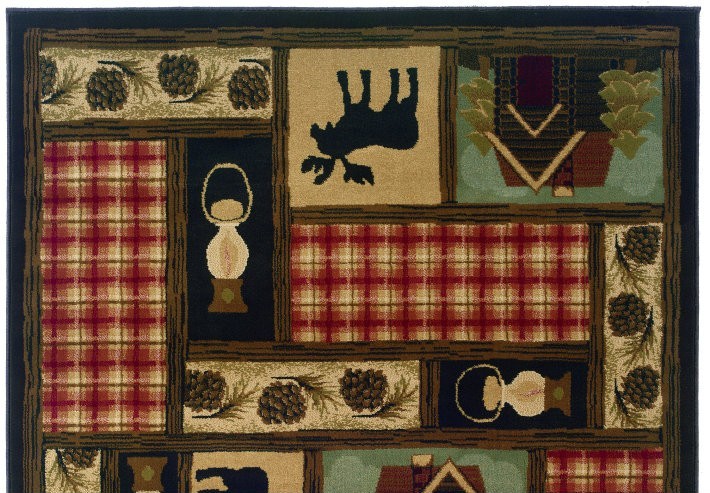 Oriental Weavers Hudson 1067A 10x13 Rectangle - Brown/ Red-Polypropylene