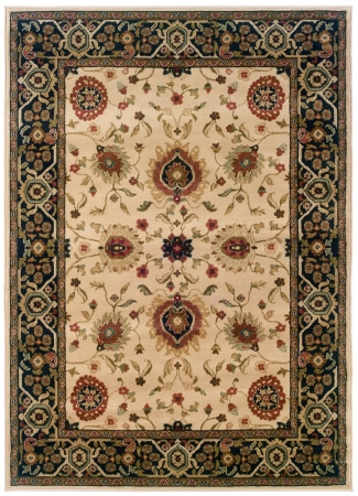 Oriental Weavers Hudson 1338C 10x13 Rectangle - Beige/ Black-Polypropylene