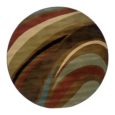Oriental Weavers Hudson 2666F 8' Round  Round - Brown/ Brown-Polypropylene