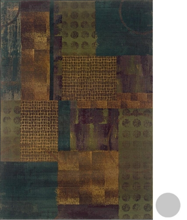 Oriental Weavers Kharma Ii 703X4 8' Round  Round - Blue/ Green-Polypropylene -  Sphinx by Oriental Weavers, K703X4240240ST