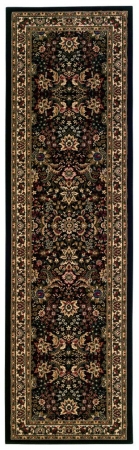 Oriental Weavers Ariana 213K8 2x8 Runner - Black/ Ivory-Polypropylene