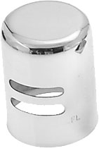 1-5/8" x 2-1/4" Solid Brass Air Gap Cap Only, Non-Skirted, Polished Chrome