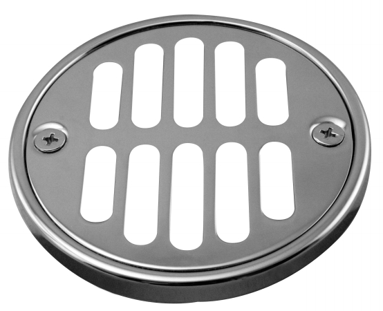 Shower Strainer Set W/ Screws, Grill and Crown in Polished Chrome