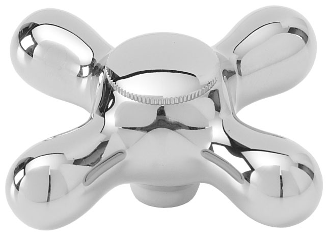 Cross Handles for Water Stop - Polished Chrome