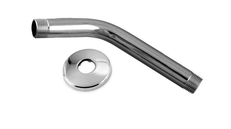 5 in. x 8 in. Shower Arm with Sure Grip Flange - Powder Coat Flat Black -  DeluxDesigns, DE1640338