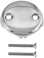 D329-03 Two Hole Faceplate with Screws - Polished Brass