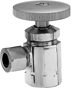 Angle Stop with .5 in. IPS Inlet - Polished Brass