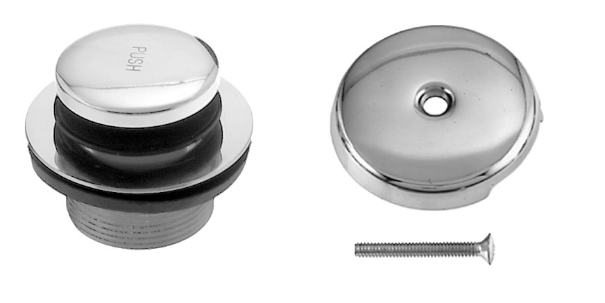 Tip Toe Trim Set with Coarse Thread Strainer - Polished Chrome