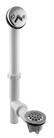 Tubular Trip Lever Bath Waste - Polished Chrome