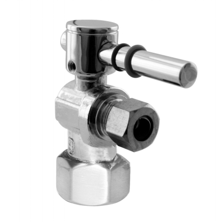 D103BL-26 1-4 Turn Angle Stop - .5 in. IPS-Lever Handle in Polished Chrome