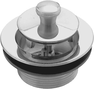 Twist & Close 1-1/2" NPSM Coarse Thread Bath Drain in Satin Nickel
