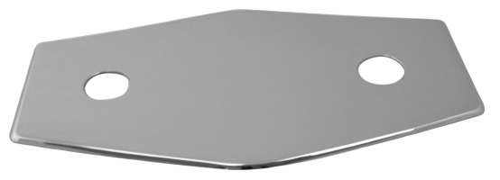2 Hole Remodel Plate - Polished Chrome