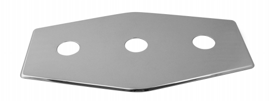 3 Hole Remodel Plate - Polished Chrome