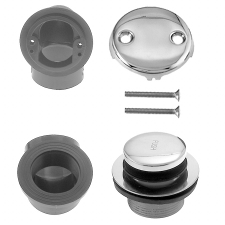D534-26 1.5 in. Schedule 40 ABS Tip Toe Plumbers Pack - Polished Chrome