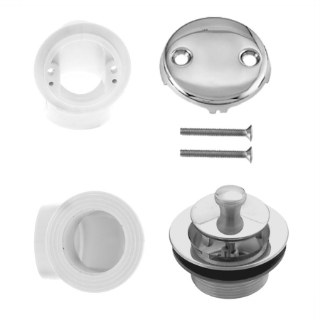 1.5in. Schedule 40 PVC Twist and Close Plumbers Pack - Polished Chrome