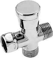 1/2" IPS 3-Way Shower Arm Diverter Valvefor Fixed and Handheld Showerheads, Polished Chrome