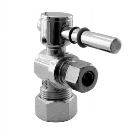 D105BL-12 1-4 Turn Angle Stop - .5 in. Nominal-Lever Handle in Oil Rubbed Bronze