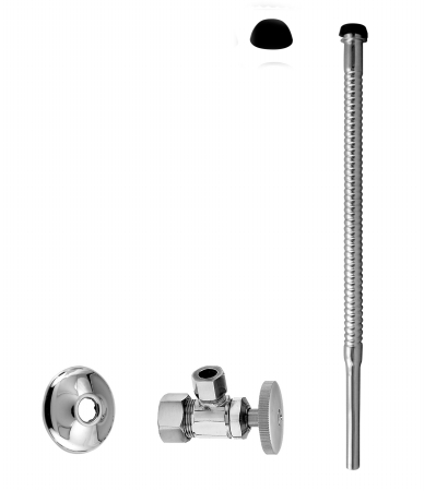 .5 in. Nominal x .38 in. x 12 in. Round Handle Corrugated Riser Kit - Oil Rubbed Bronze