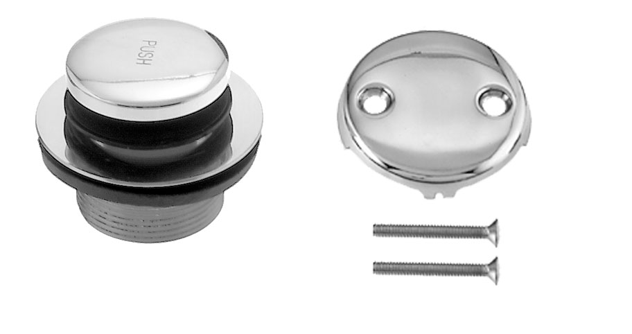 D93-2-01 Tip Toe Trim Set with Coarse Thread Strainer - PVD Polished Brass
