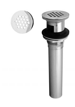 D411-03 Grid Strainer Lav Drain with Overflow Holes - Polished Brass