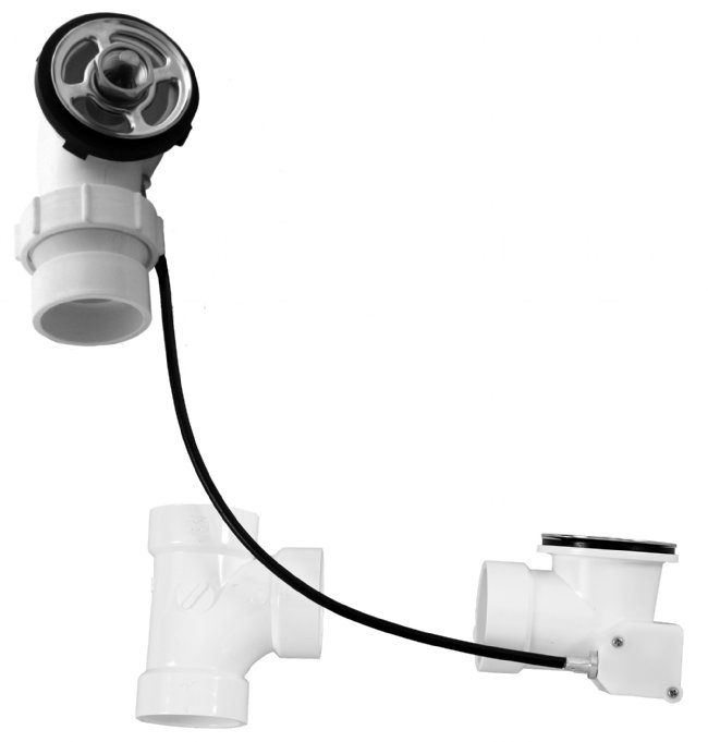 Ball Joint Head PVC Cable Drived Bath Waste and Overflow 27 in.