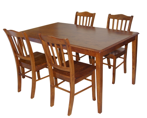 81636 5pc Shaker Dining Set - Walnut -  Boraam