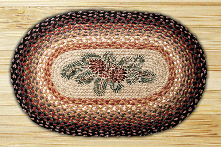 Capitol Importing Pinecone Red Berry - 20 in. x 30 in. Oval Patch