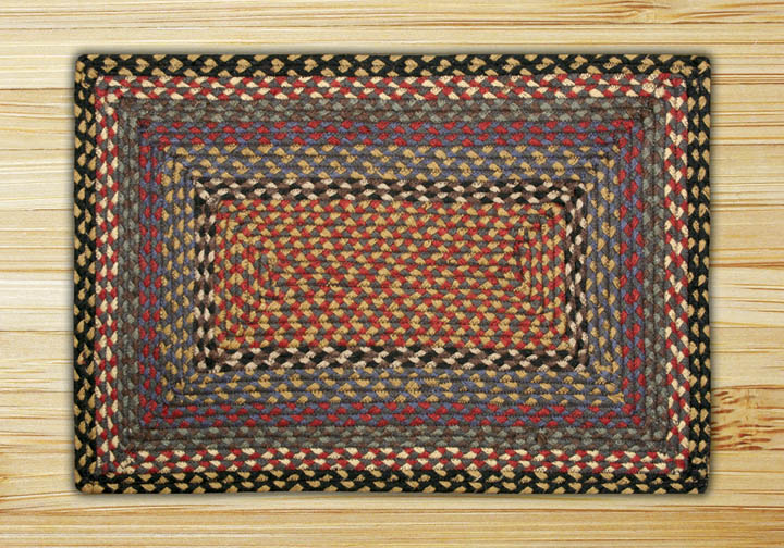 Picture of Capitol Importing 22-043 Burgundy-Blue-Gray - 20 in. x 30 in. Rectangle Braided Rug