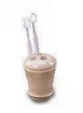 Champagne Marble Fluted Tooth Brush Holder