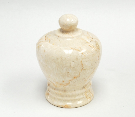 Champagne Marble Aladdin Cotton Ball Holder